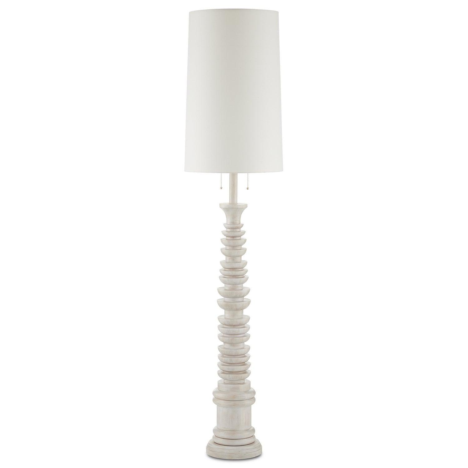 Two Light Floor Lamp from the Phyllis Morris collection in Whitewash finish
