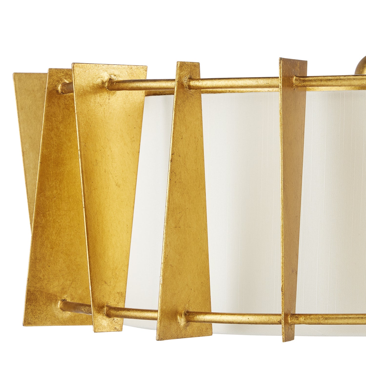 One Light Semi-Flush Mount from the Berwick collection in Contemporary Gold Leaf finish