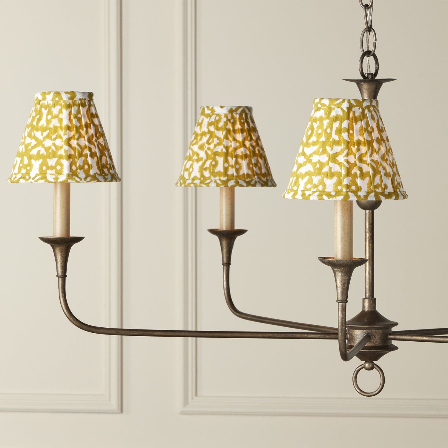 Chandelier Shade in Mustard/White finish