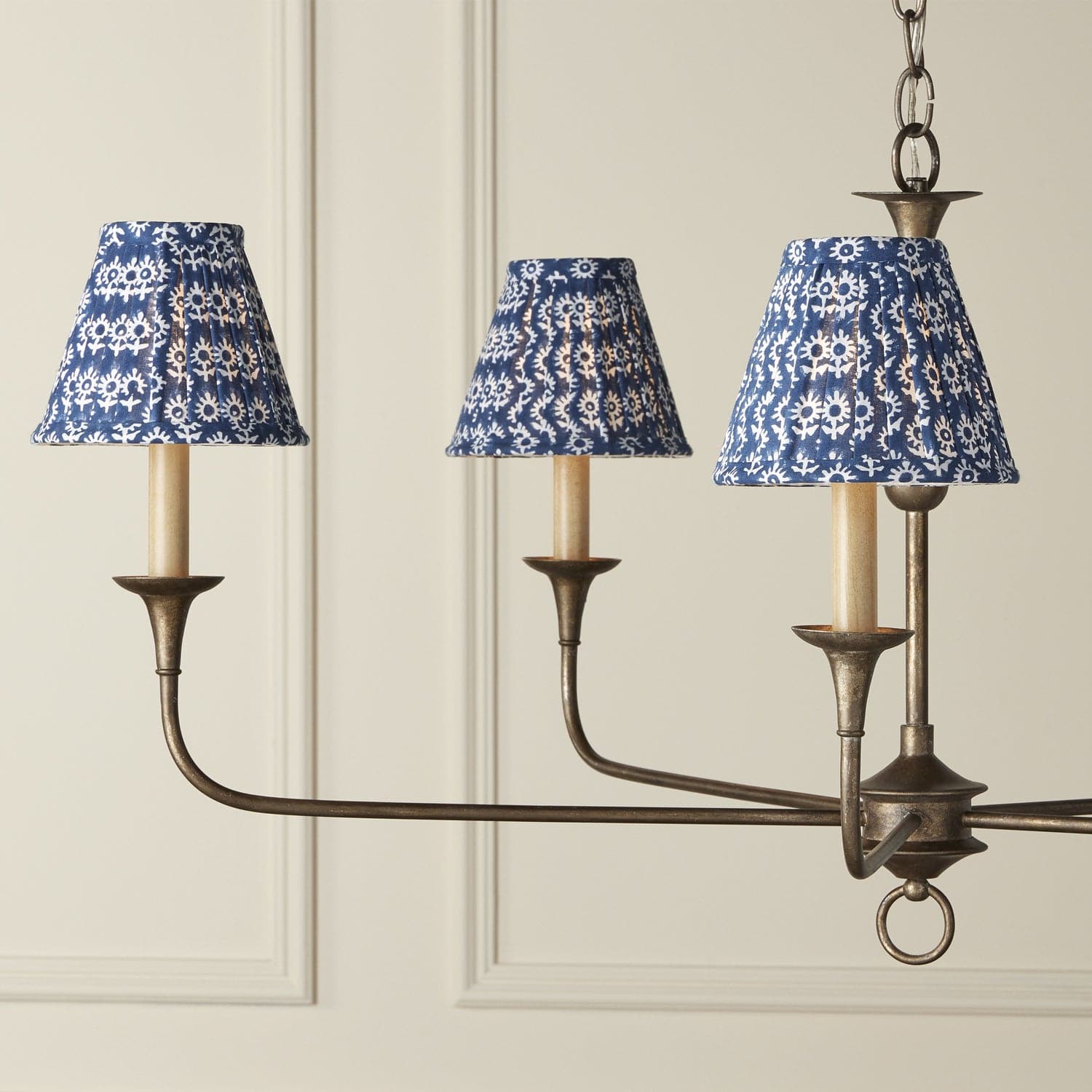 Chandelier Shade in Navy/White finish