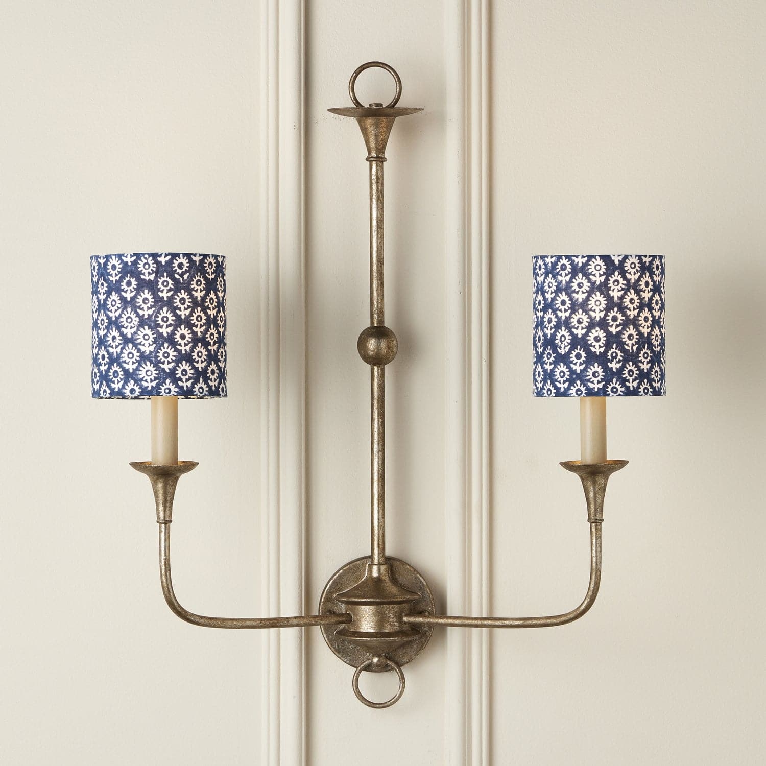 Chandelier Shade in Navy/White finish