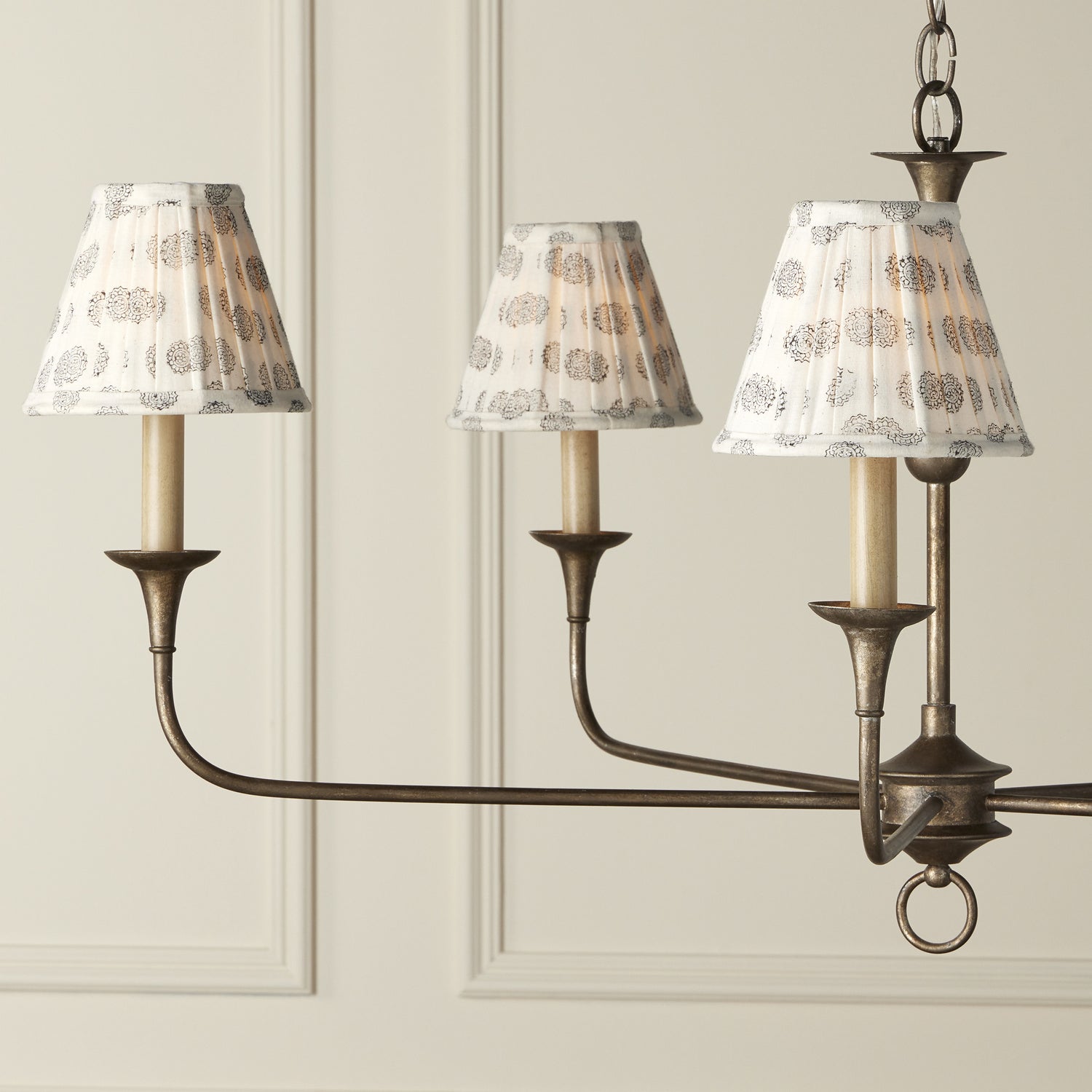 Chandelier Shade in Natural/Charcoal finish