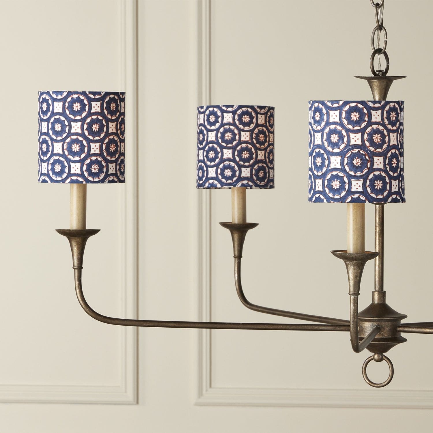 Chandelier Shade in Navy/White/Red finish