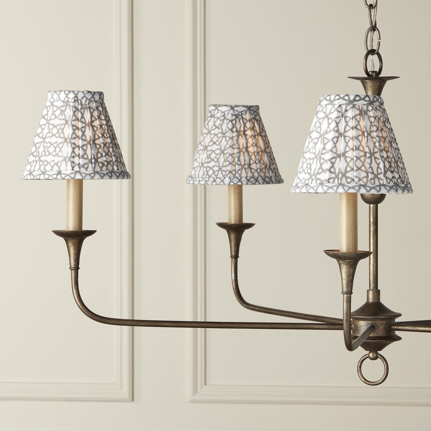 Chandelier Shade in Natural/Gray finish