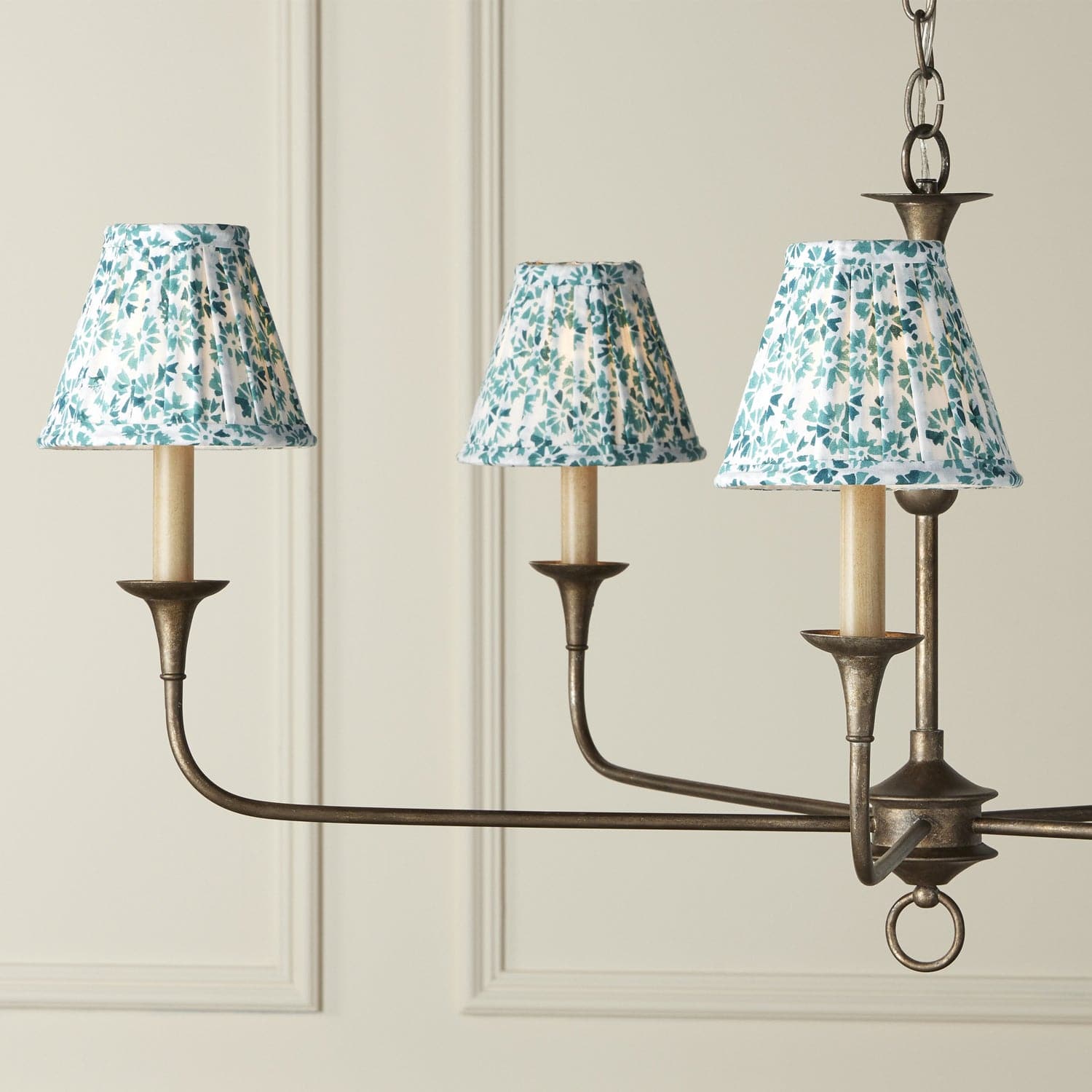 Chandelier Shade in Aqua/White finish