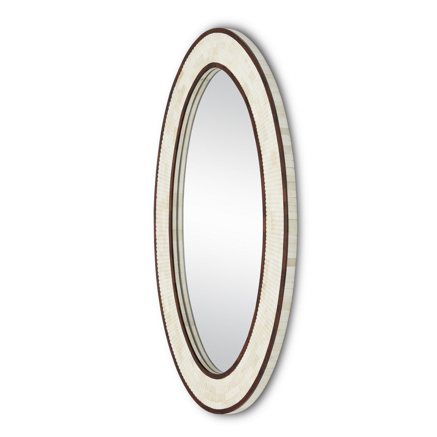 Mirror from the Andar collection in Natural/Dark Walnut/Mirror finish