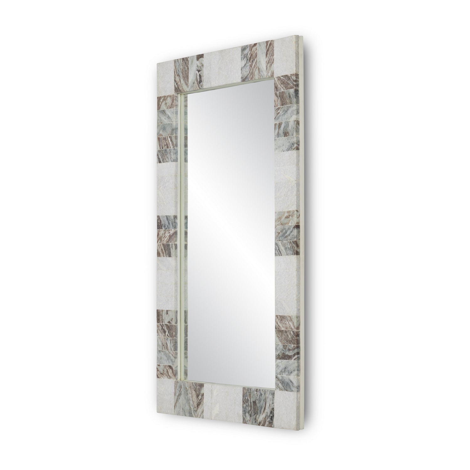Mirror from the Elena collection in White/Brown/Mirror finish