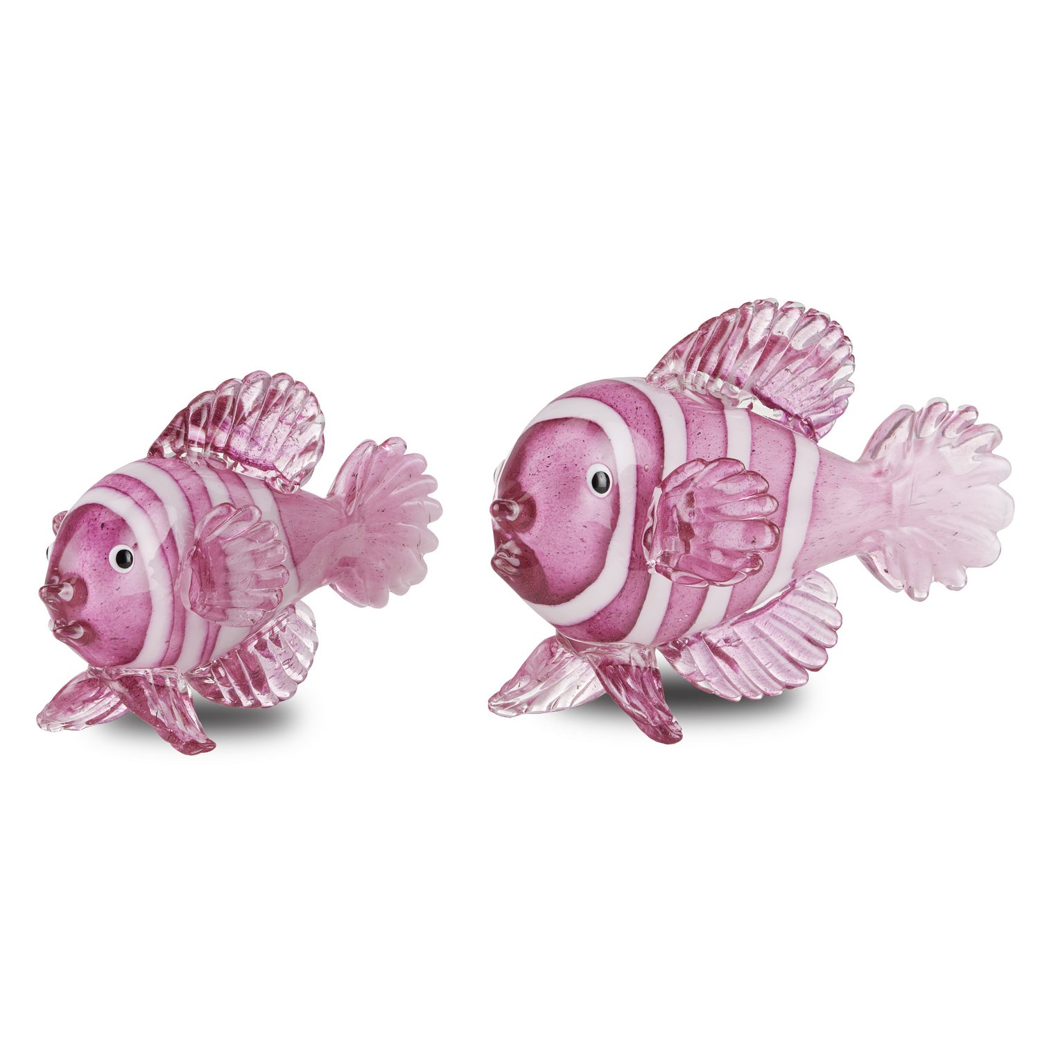 Fish Set of 2 from the Rialto collection in Pink/White finish