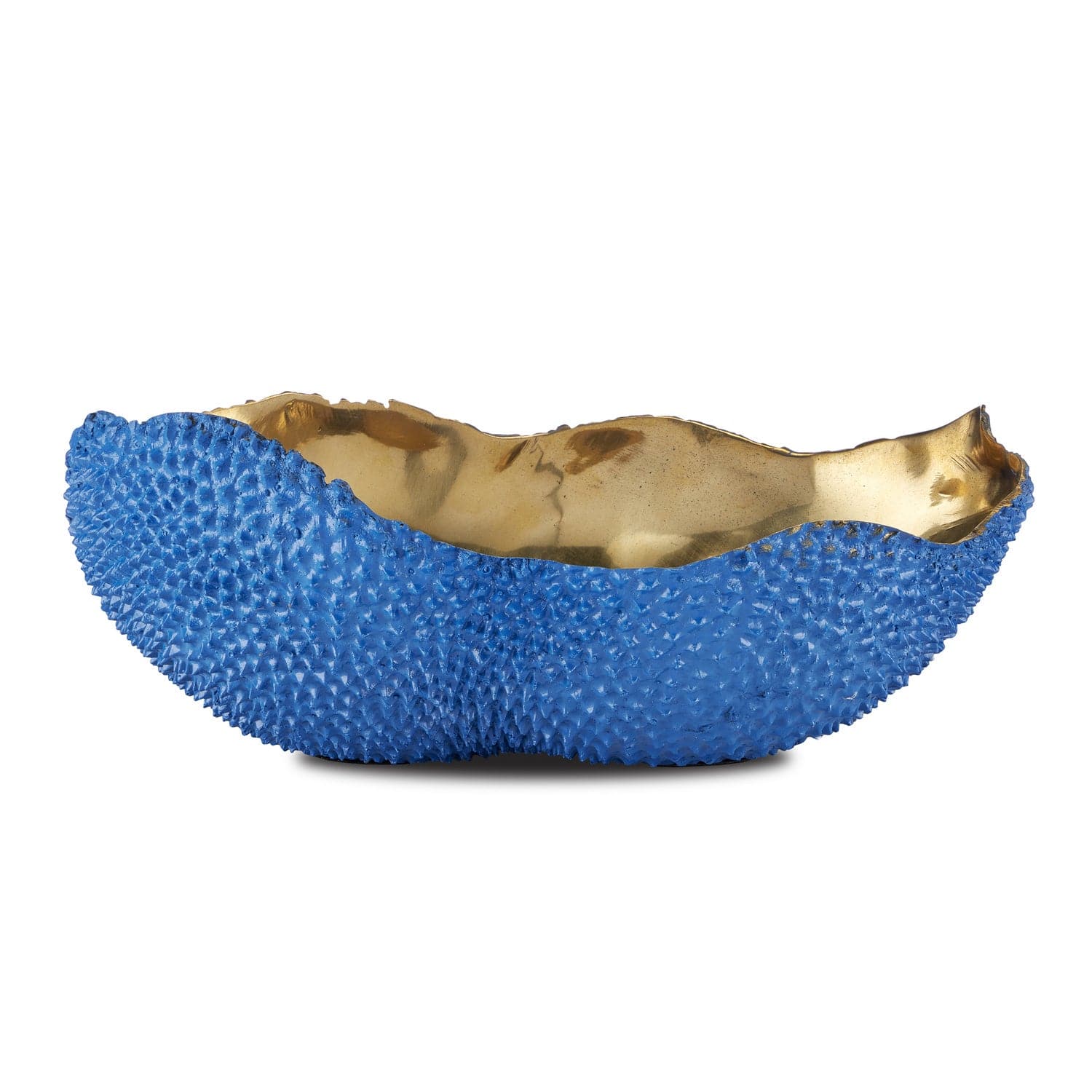 Bowl from the Jackfruit collection in Blue/Gold finish