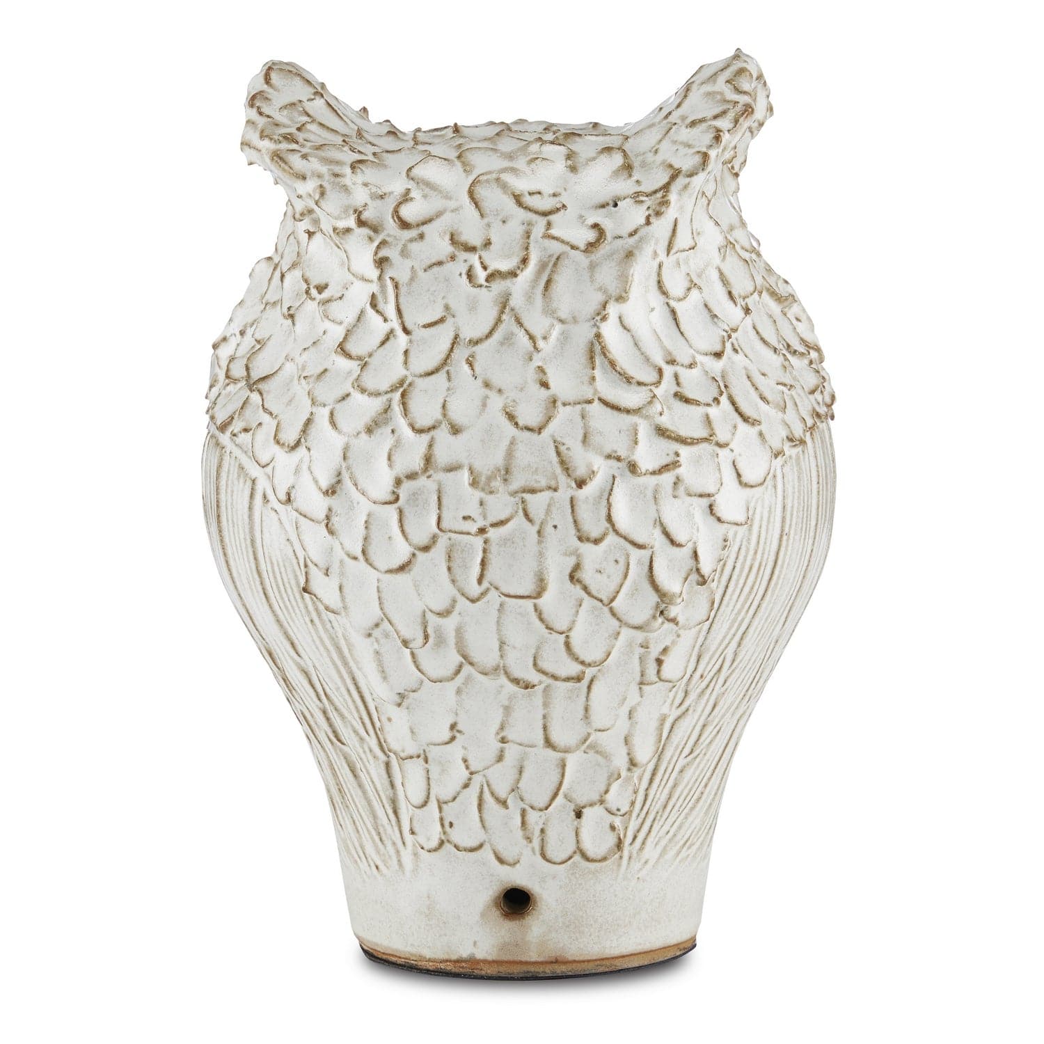 Owl from the Minerva collection in Milky White finish