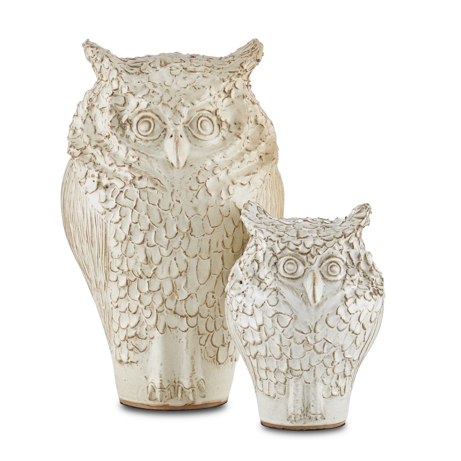 Owl from the Minerva collection in Milky White finish