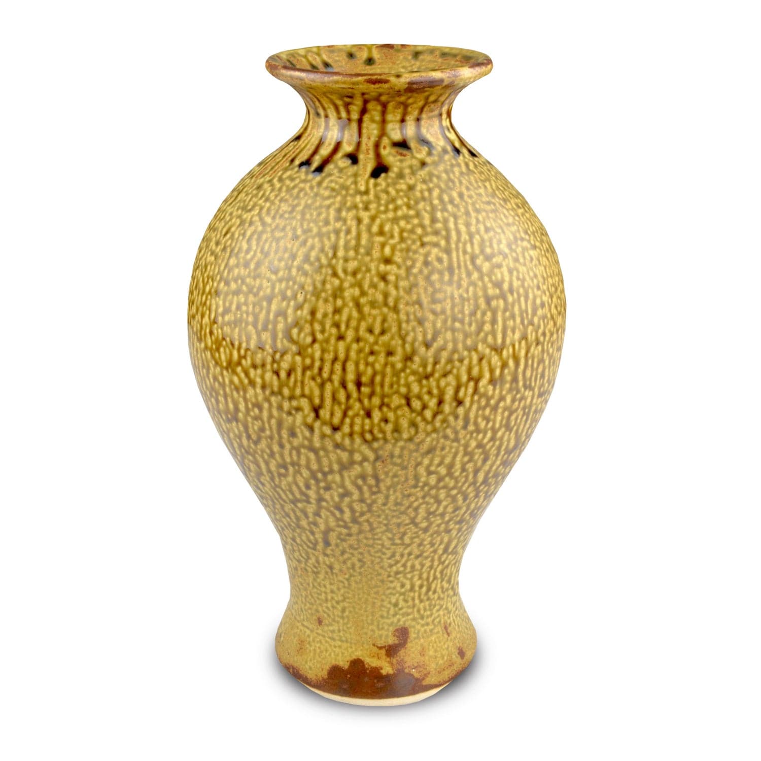 Vase Set of 3 from the Zlato collection in Yellow/Gold Brown finish