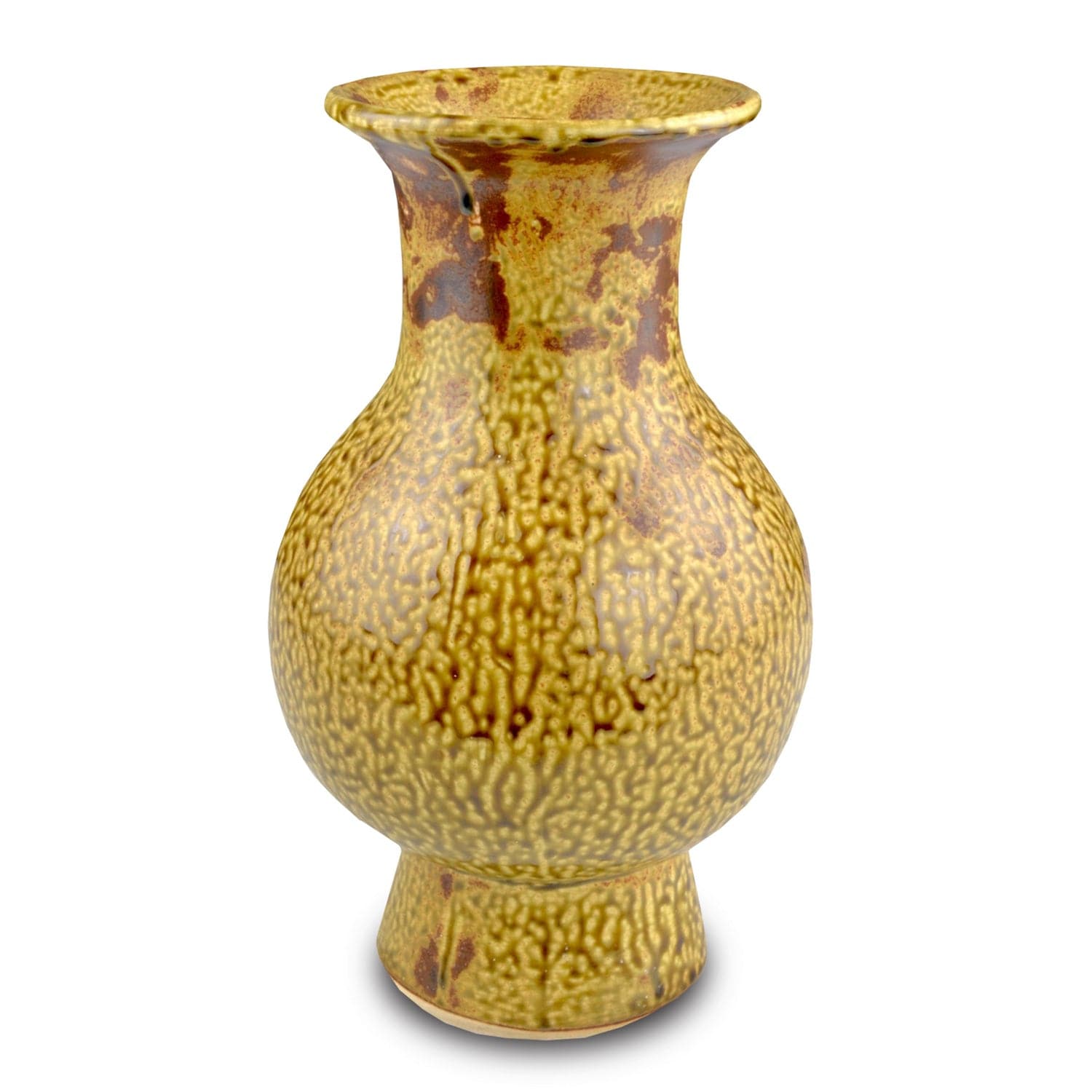 Vase Set of 3 from the Zlato collection in Yellow/Gold Brown finish