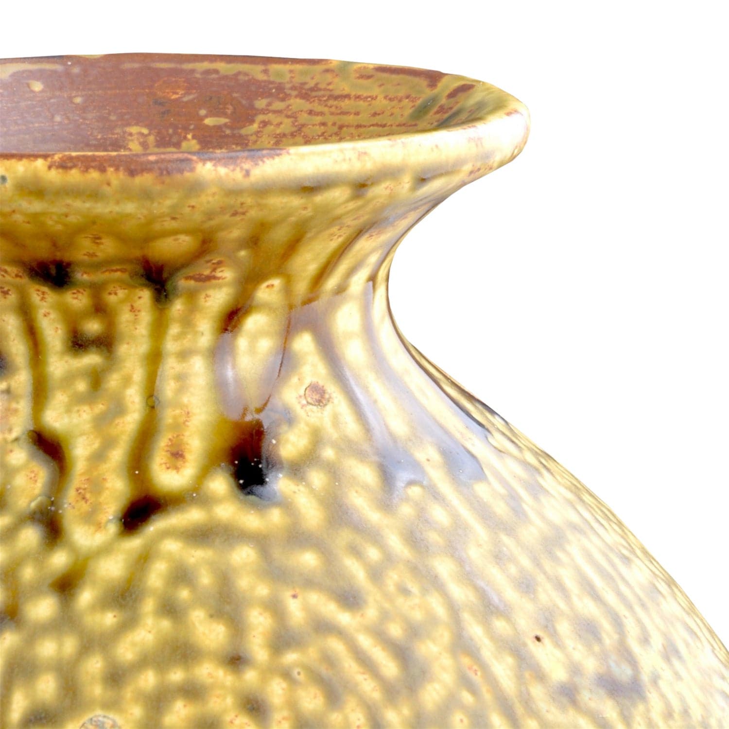 Vase Set of 3 from the Zlato collection in Yellow/Gold Brown finish