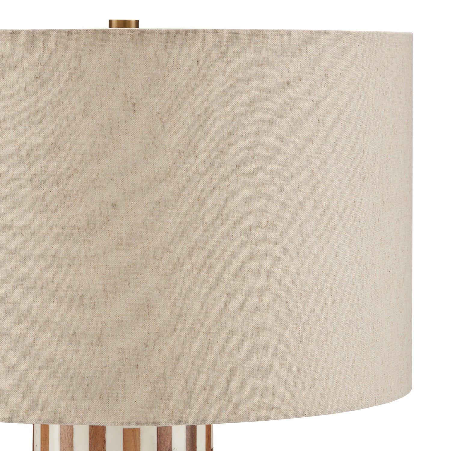 One Light Table Lamp from the Tia collection in White/Natural/Antique Brass finish