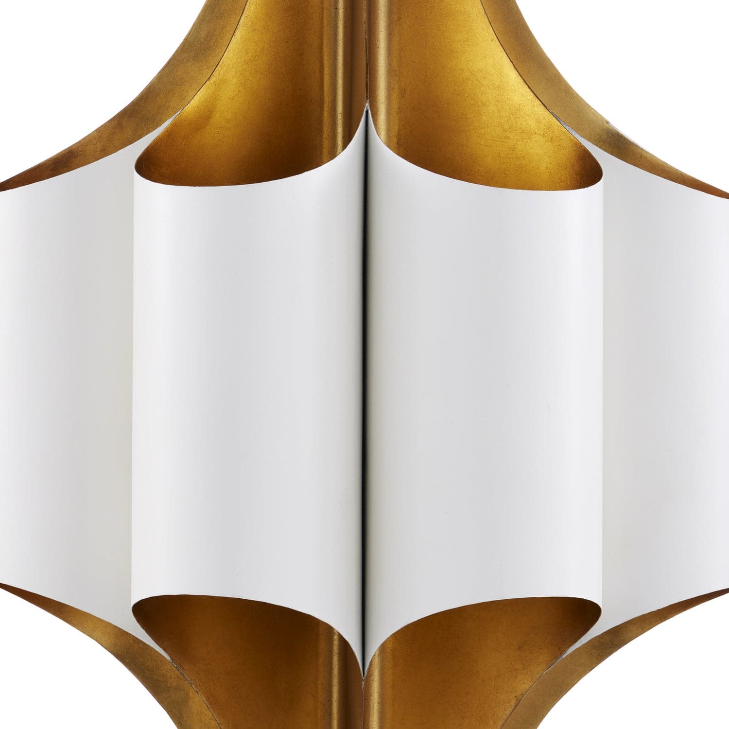 Eight Light Chandelier from the Concordia collection in Contemporary Gold Leaf/Gesso White finish