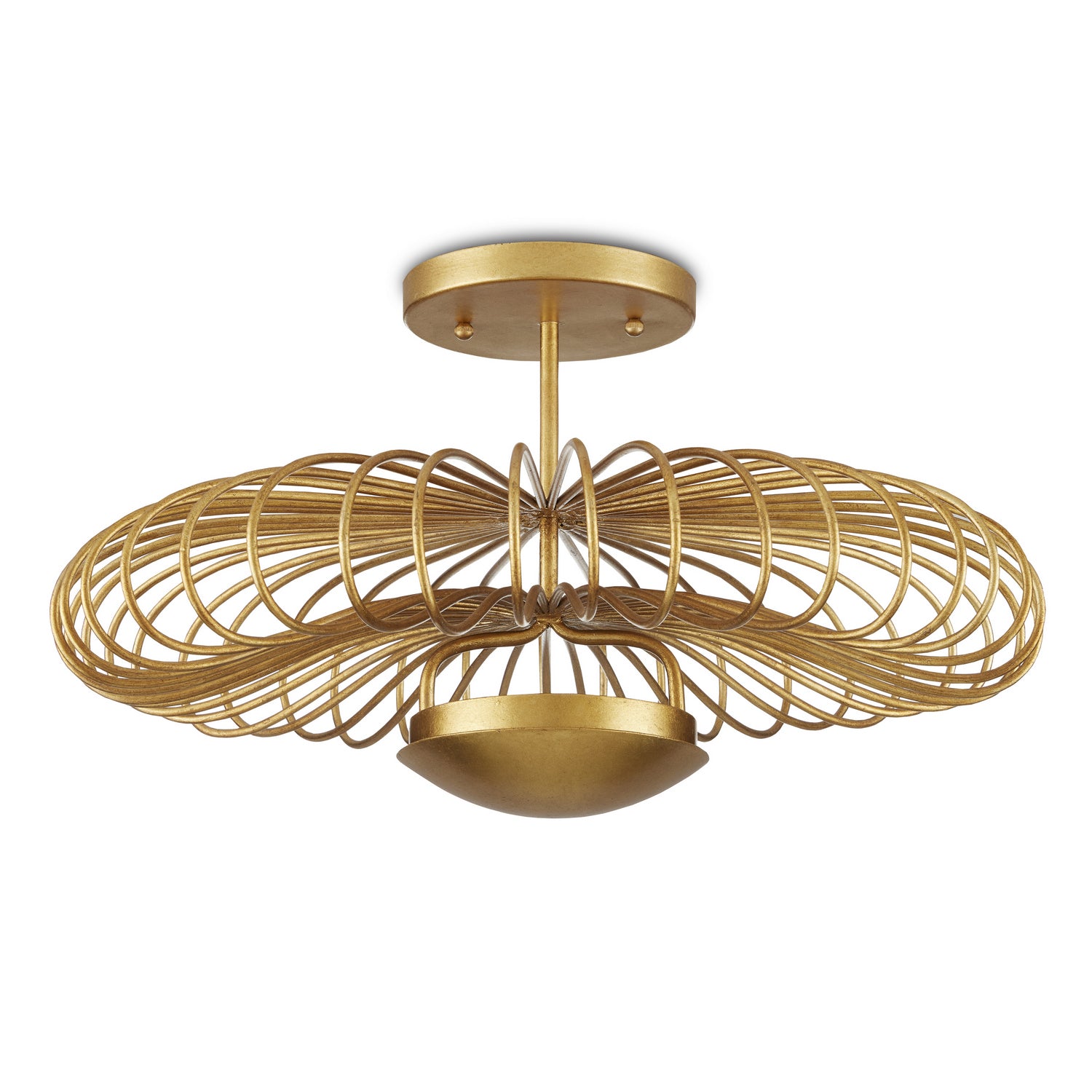 LED Semi-Flush Mount from the Sheereen collection in Contemporary Gold Leaf/ Contemporary Gold finish