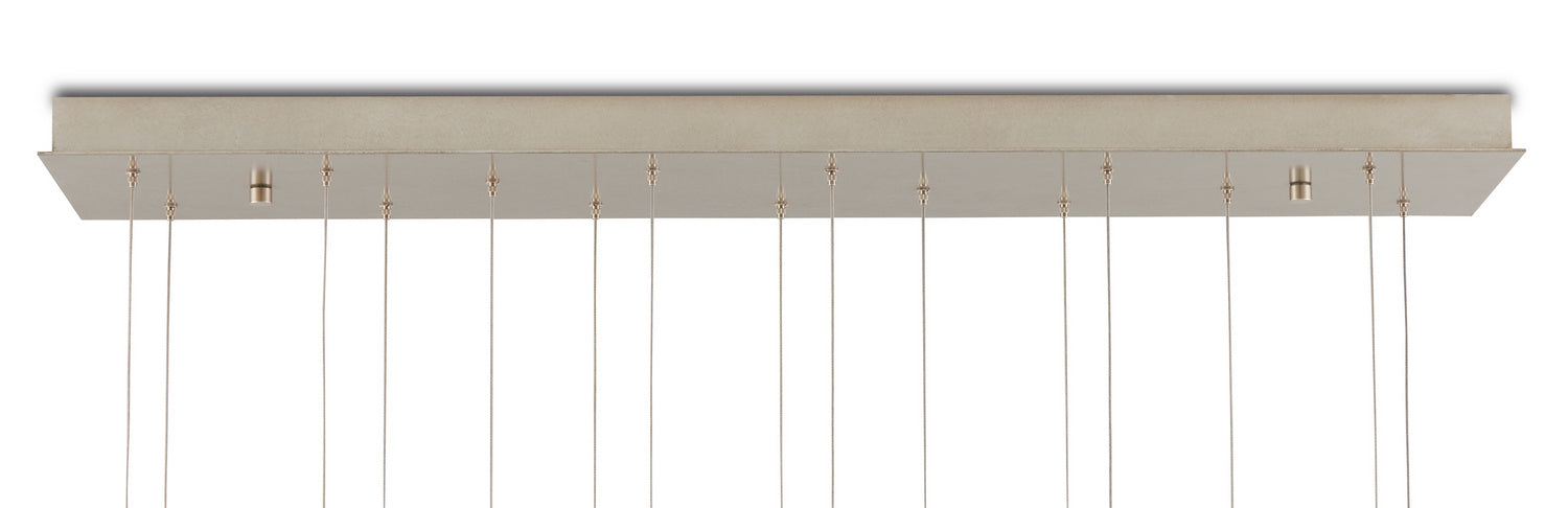 15 Light Pendant from the Iota collection in Antique Brass/Silver finish