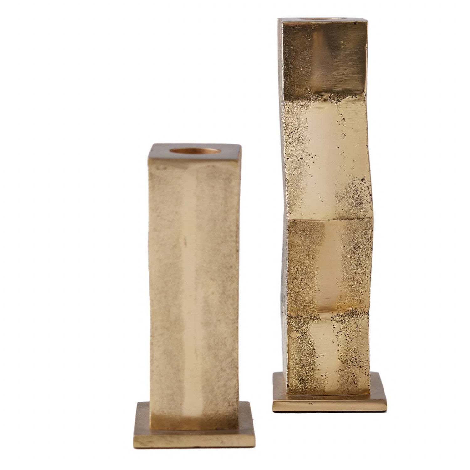 Candleholders, Set of 2 from the Vesely collection in Antique Brass finish