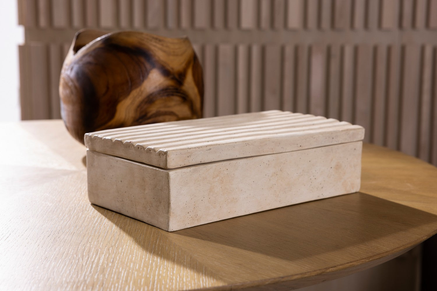 Box from the Terrazas collection in Toasted Ivory finish