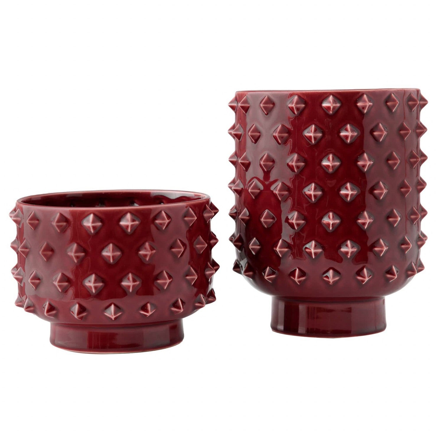 Vases, Set of 2 from the Valika collection in Garnet finish