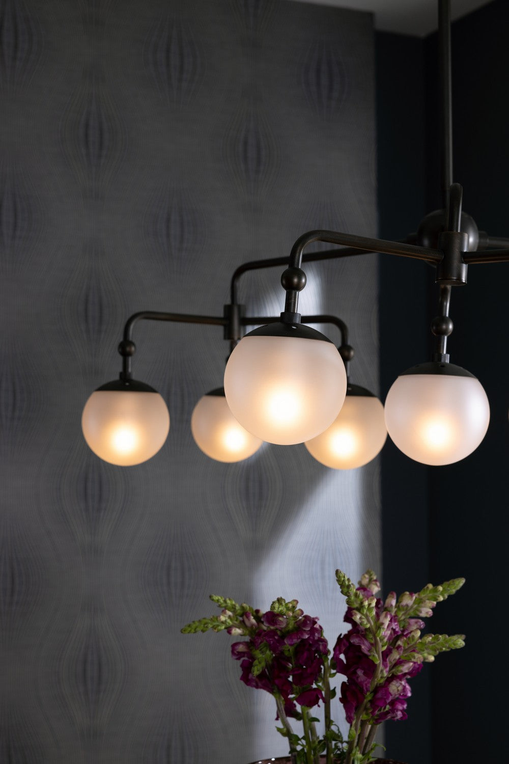 Nine Light Chandelier from the Utica collection in English Bronze finish