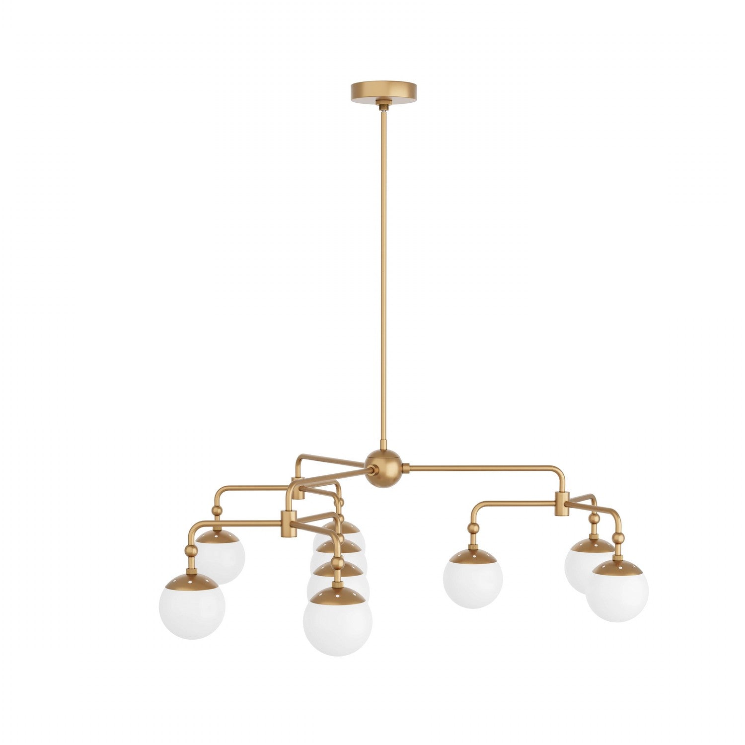 Nine Light Chandelier from the Utica collection in Antique Brass finish