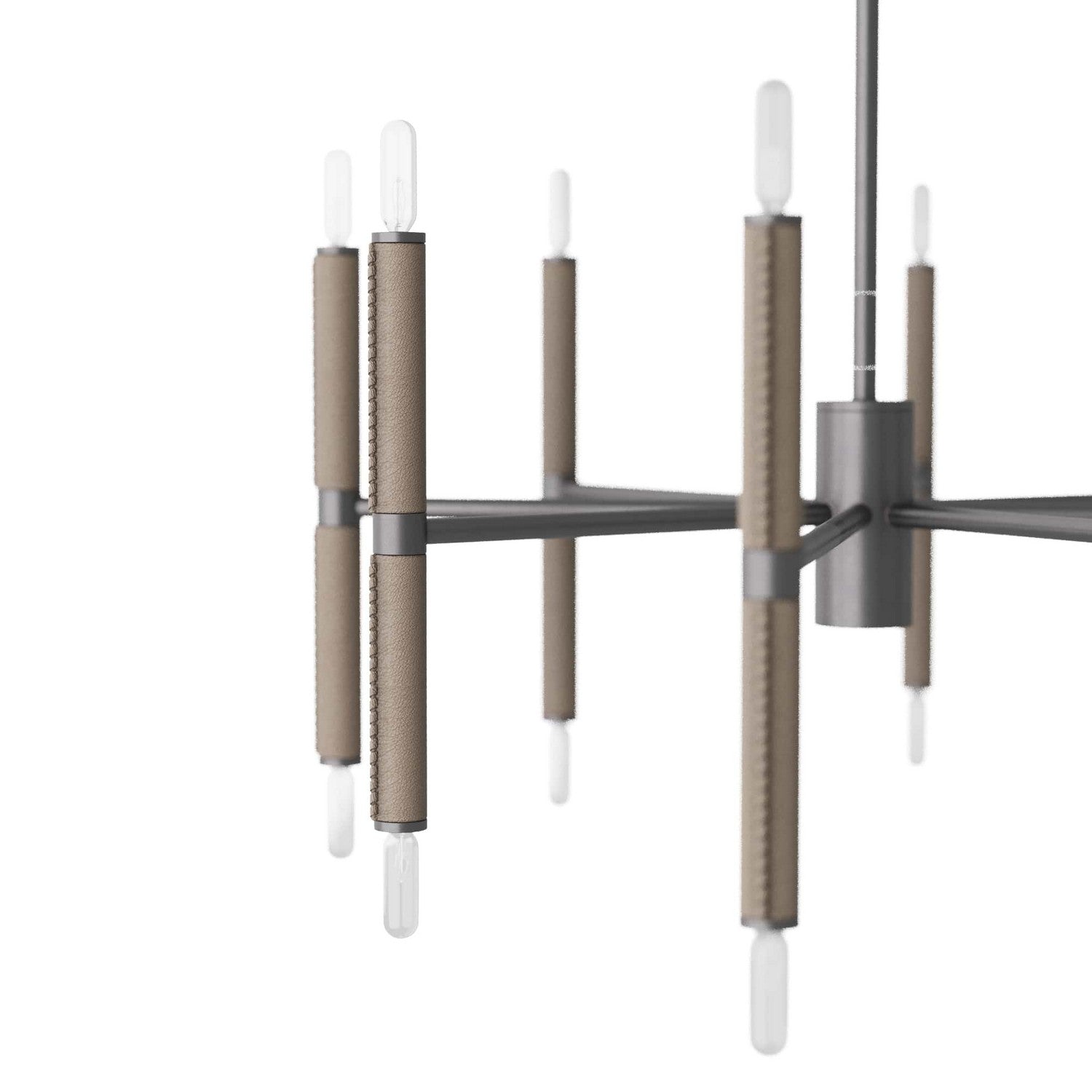 16 Light Chandelier from the Tilman collection in Dove finish