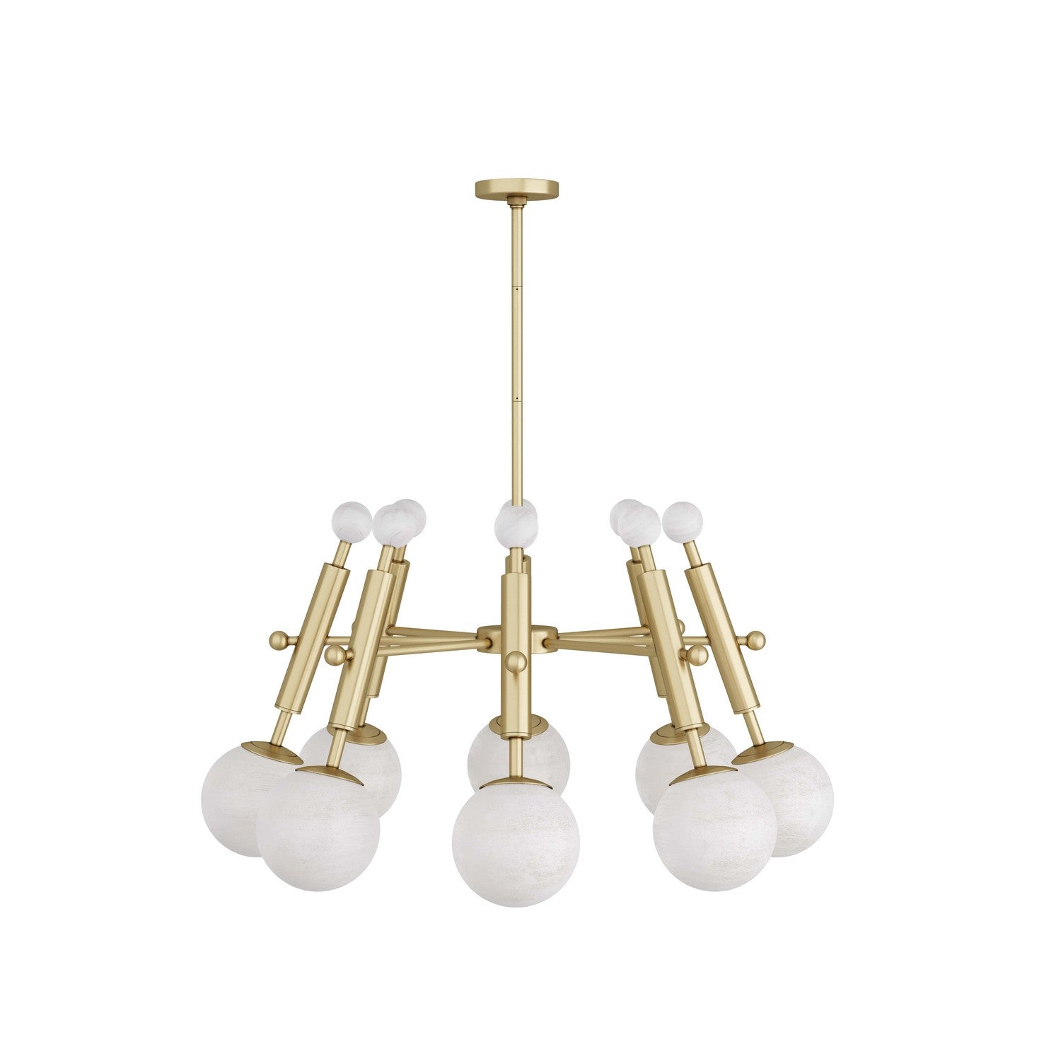 Eight Light Chandelier from the Verona collection in Antique Brass finish