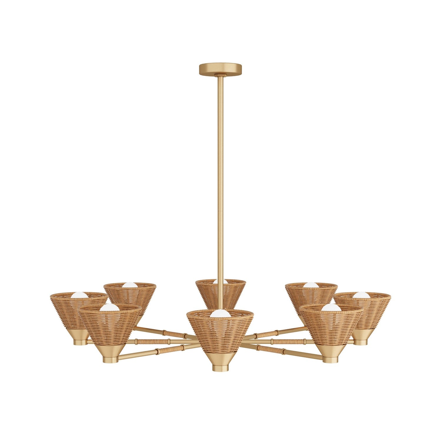 Eight Light Chandelier from the Ventura collection in Natural finish