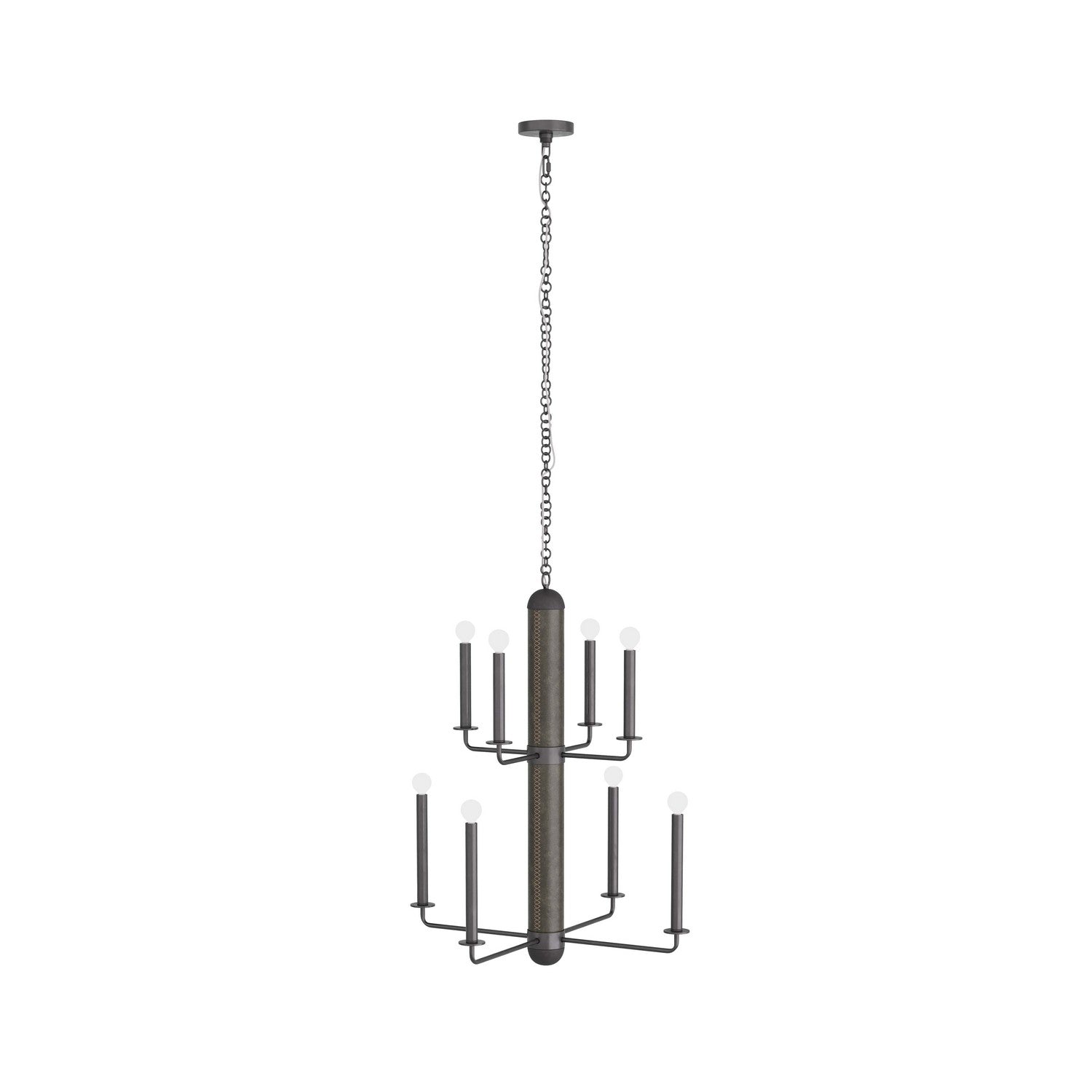 Eight Light Chandelier from the Walden collection in Graphite finish