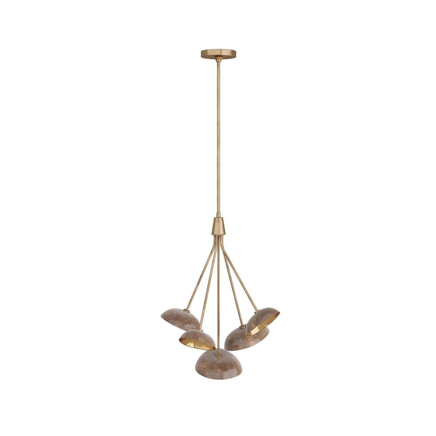 Five Light Chandelier from the Viper collection in Vintage Brass finish