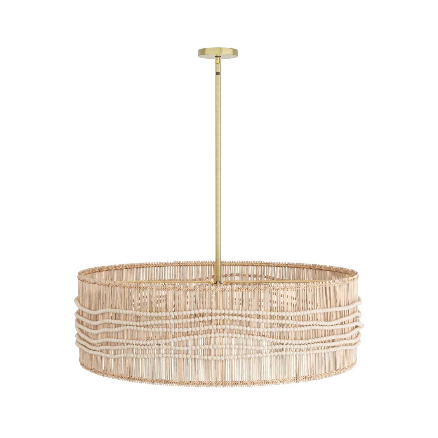 Six Light Chandelier from the Mila collection in Natural finish
