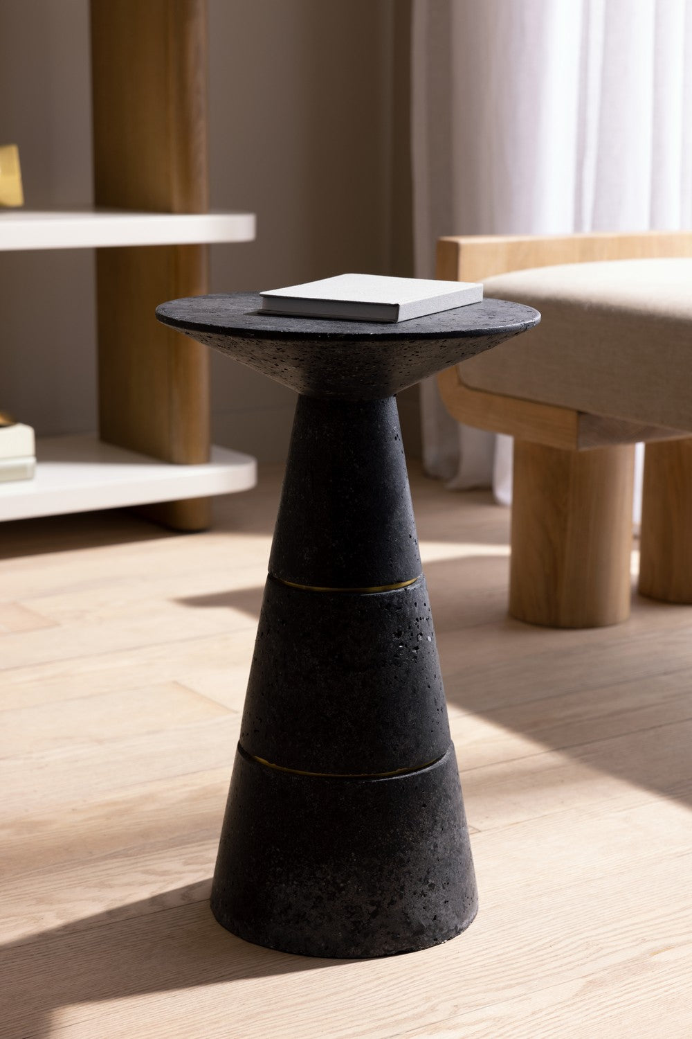 Accent Table from the Verwall collection in Charcoal finish