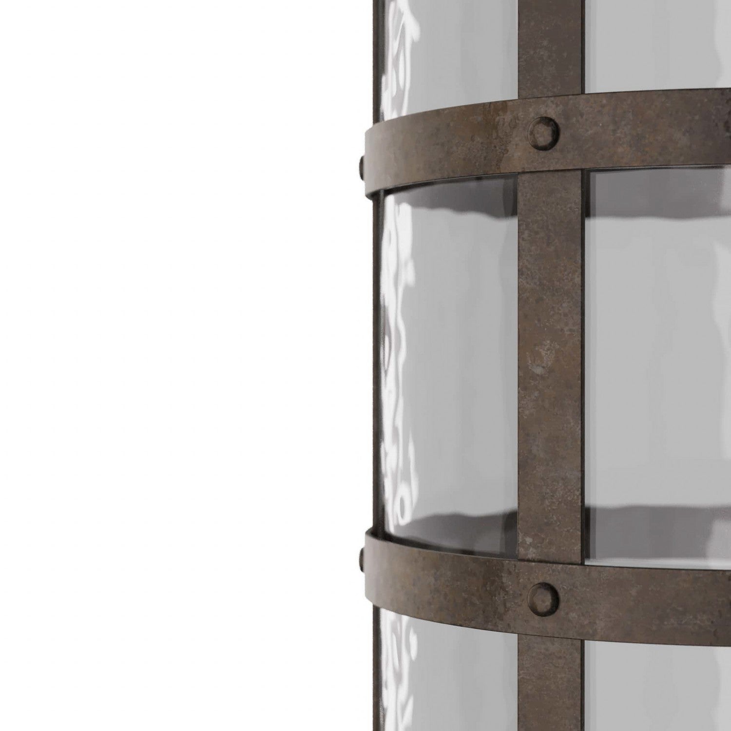 Vase from the Rivet collection in Blackened Iron finish