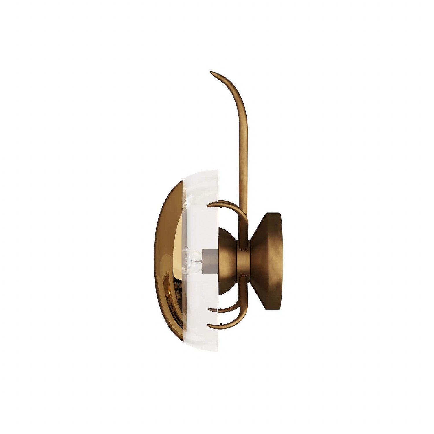 One Light Wall Sconce from the Corona collection in Gold Ombre finish