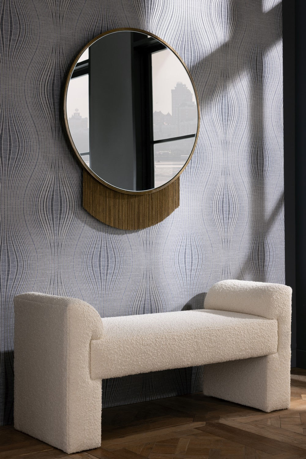 Mirror from the Winchester collection in Antique Brass finish