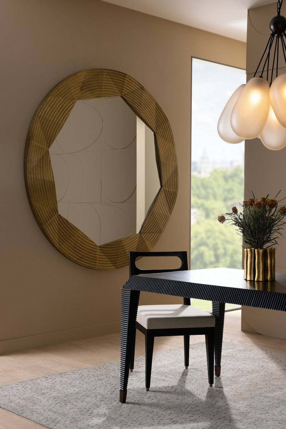 Mirror from the Wilma collection in Antique Brass finish